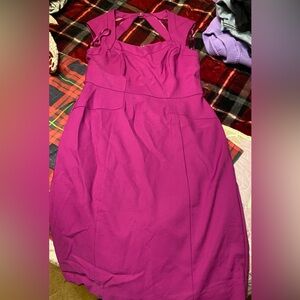 WHBM Magenta Fitted Cocktail Dress Size 8